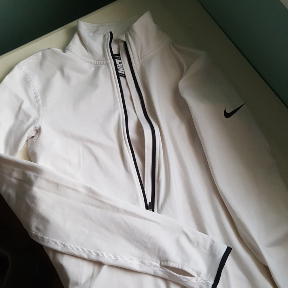 White nike with black trim.